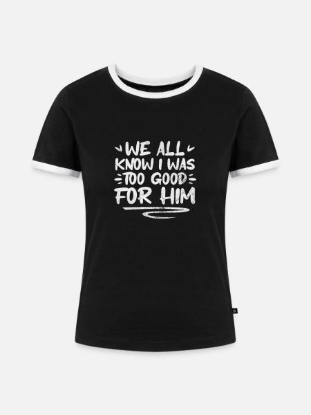Scheidung - Frauen Kontrast-T-Shirt - Schwarz/Weiß
