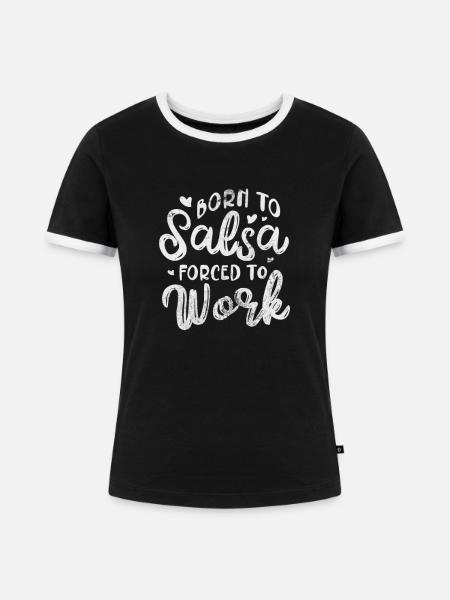 Salsa - Frauen Kontrast-T-Shirt - Schwarz/Weiß