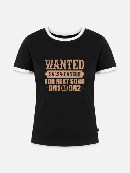 Salsa - Frauen Kontrast-T-Shirt - Schwarz/Weiß