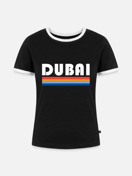 Dubai - Frauen Kontrast-T-Shirt - Schwarz/Weiß