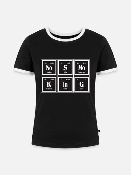 Rauchverbot | Periodensystem der Elemente - Frauen Kontrast-T-Shirt - Schwarz/Weiß