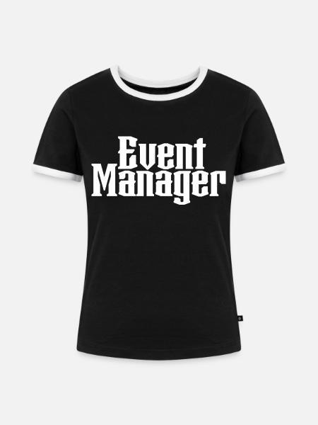 black Shirt Event Manager - Frauen Kontrast-T-Shirt - Schwarz/Weiß