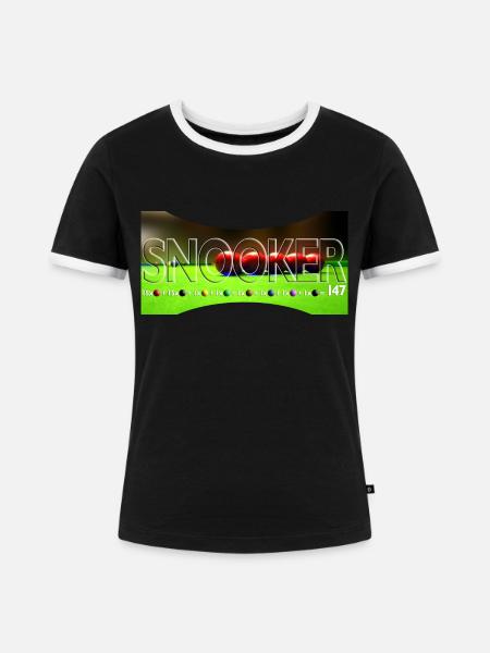 SNOOKER - maximum break - Frauen Kontrast-T-Shirt - Schwarz/Weiß