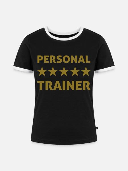 personal trainer - Frauen Kontrast-T-Shirt - Schwarz/Weiß