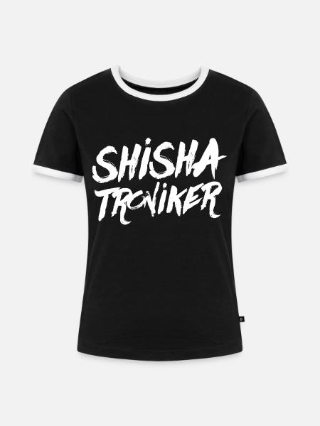Shishatroniker - Frauen Kontrast-T-Shirt - Schwarz/Weiß