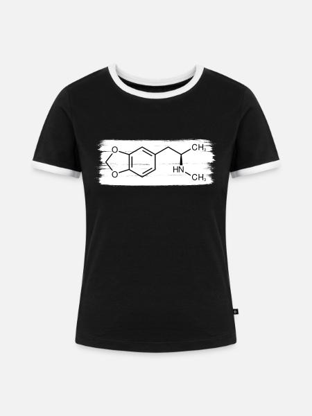 MDMA Ecstasy - Frauen Kontrast-T-Shirt - Schwarz/Weiß