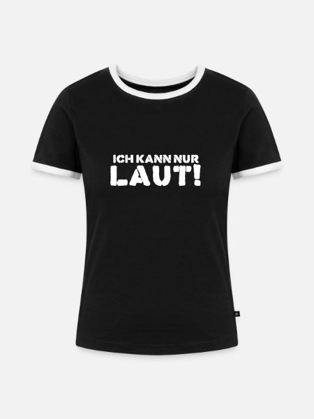 LAUT - Frauen Kontrast-T-Shirt - Schwarz/Weiß