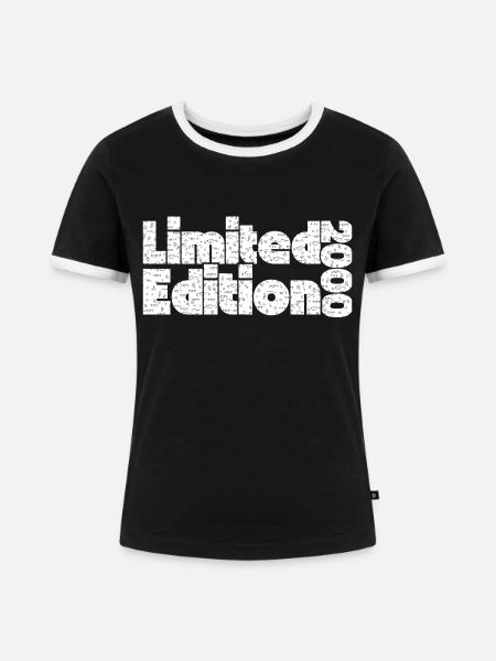 Limitierte Auflage 2000 - Frauen Kontrast-T-Shirt - Schwarz/Weiß