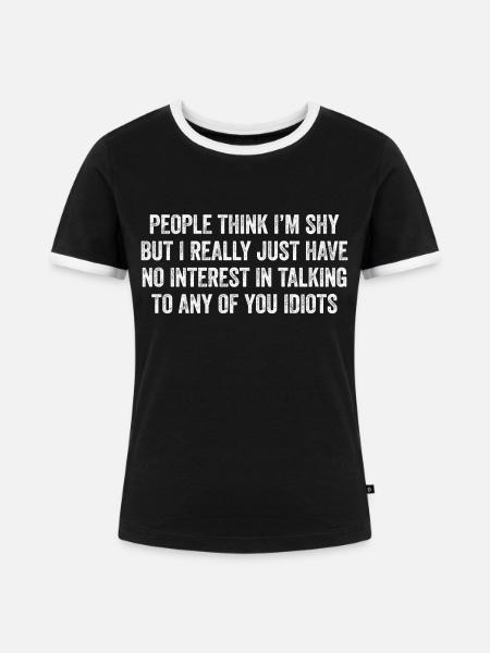 Introvertiert und ehrlich - Frauen Kontrast-T-Shirt - Schwarz/Weiß
