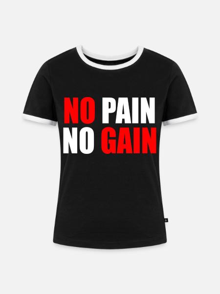 Ohne Fleiß kein Preis - Frauen Kontrast-T-Shirt - Schwarz/Weiß