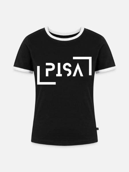 Pisa - Frauen Kontrast-T-Shirt - Schwarz/Weiß