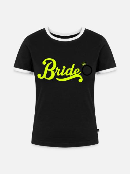 Bride - Frauen Kontrast-T-Shirt - Schwarz/Weiß