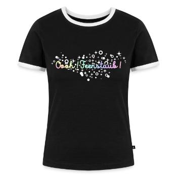 Feenstaub oooh! lustige Sprüche Elfen Prinzessin - Frauen Kontrast-T-Shirt - Schwarz/Weiß - Vorne - Selfina (174cm)