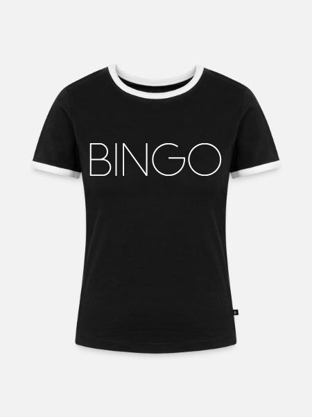 BINGO - Frauen Kontrast-T-Shirt - Schwarz/Weiß