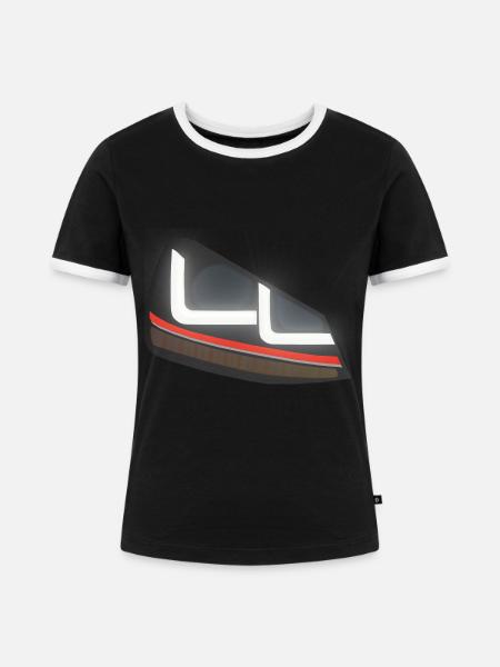 Der Scheinwerfer - Auto - Frauen Kontrast-T-Shirt - Schwarz/Weiß