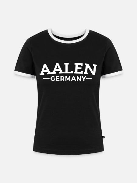 Aalen Meine Heimat Geschenkidee - Frauen Kontrast-T-Shirt - Schwarz/Weiß