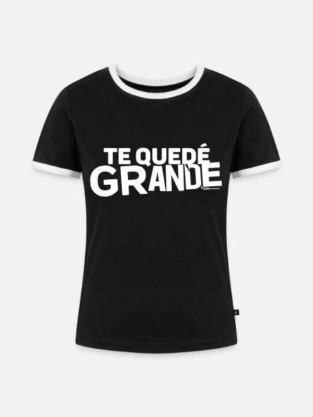 Sie passen groß - Frauen Kontrast-T-Shirt - Schwarz/Weiß