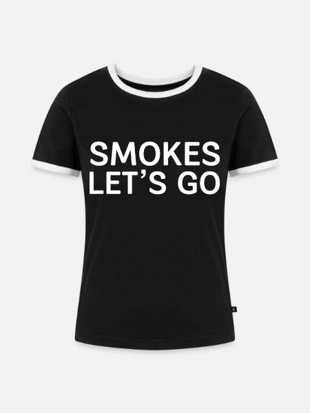 Raucht los - Frauen Kontrast-T-Shirt - Schwarz/Weiß