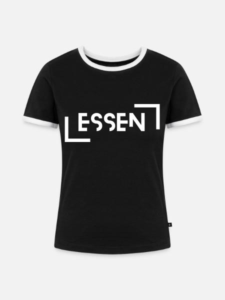 Essen - Frauen Kontrast-T-Shirt - Schwarz/Weiß