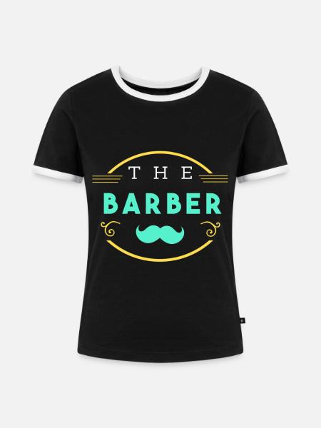 Barber - Frauen Kontrast-T-Shirt - Schwarz/Weiß
