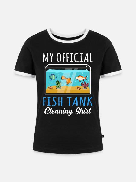 Aquarium - Frauen Kontrast-T-Shirt - Schwarz/Weiß