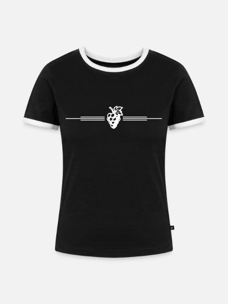 Weintrauben Obst - Frauen Kontrast-T-Shirt - Schwarz/Weiß