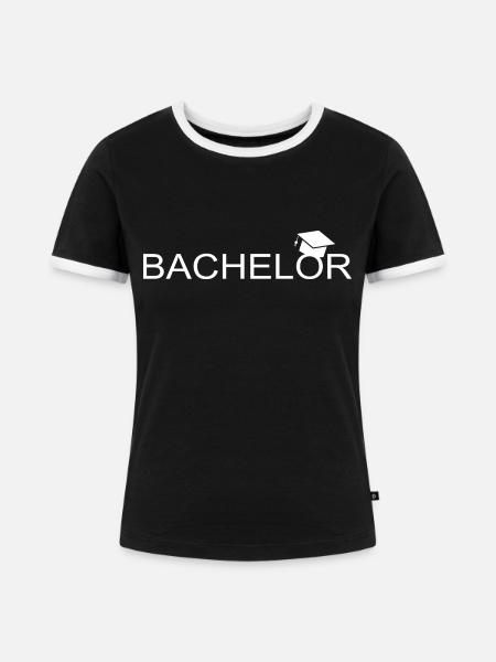 Bachelor - Frauen Kontrast-T-Shirt - Schwarz/Weiß
