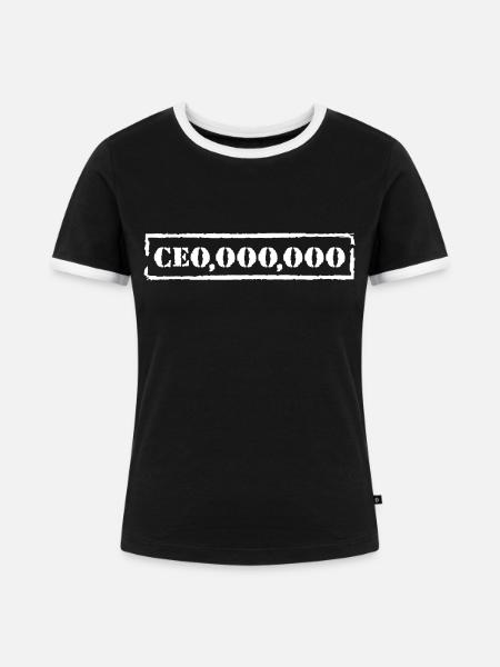 stamp CEO - Frauen Kontrast-T-Shirt - Schwarz/Weiß