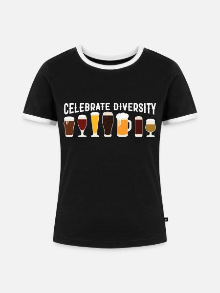 Beer Lover Bier Alkohol - Frauen Kontrast-T-Shirt - Schwarz/Weiß