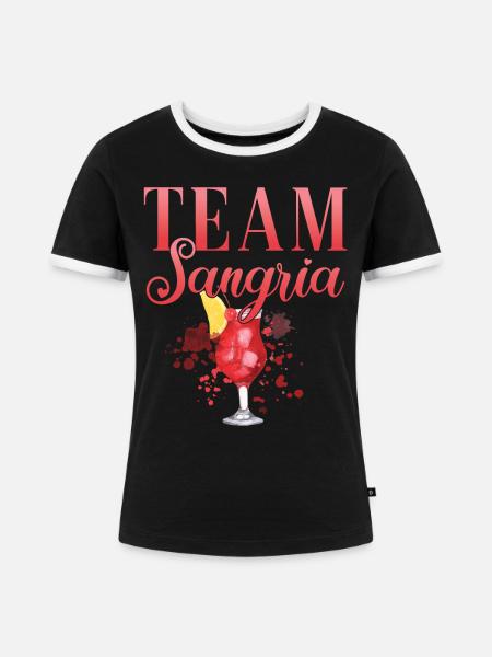 Cocktail Barkeeper Team Sangria - Frauen Kontrast-T-Shirt - Schwarz/Weiß