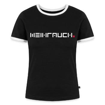 WEIHRAUCH - Frauen Kontrast-T-Shirt - Schwarz/Weiß - Vorne - Selfina (174cm)