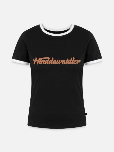 Hinddawaidler - Frauen Kontrast-T-Shirt - Schwarz/Weiß