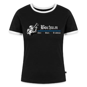 Bochum Ehre Stolz Tradition - Frauen Kontrast-T-Shirt - Schwarz/Weiß - Vorne - Selfina (174cm)