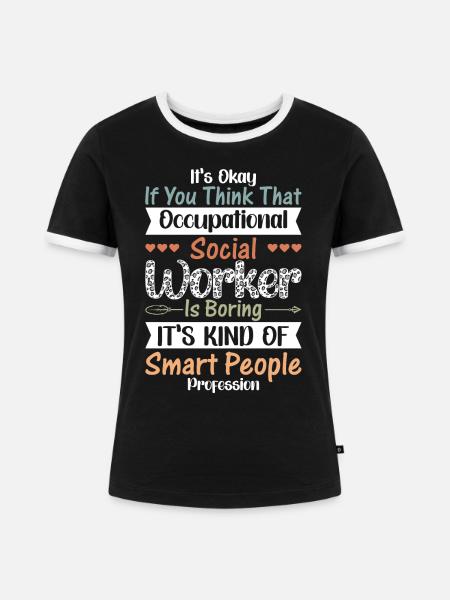 Occupational Worker Smart Profession - Frauen Kontrast-T-Shirt - Schwarz/Weiß