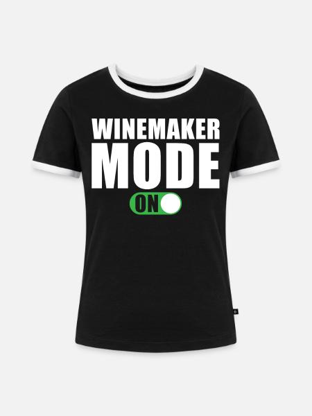 Winzer modus Ein - Frauen Kontrast-T-Shirt - Schwarz/Weiß