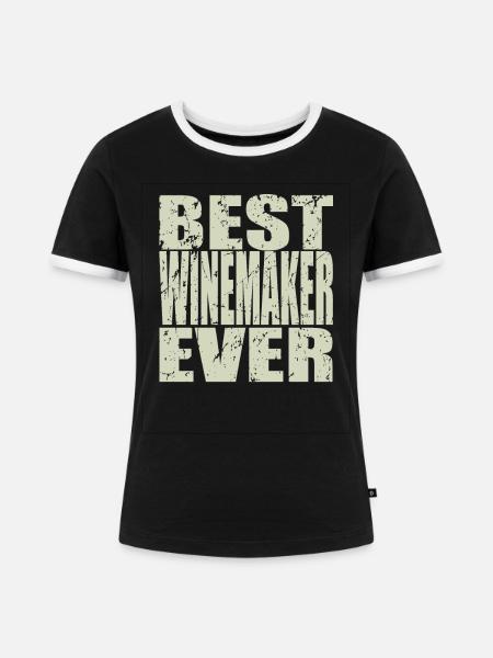 Best Winzer ever Winzer Geschenk - Frauen Kontrast-T-Shirt - Schwarz/Weiß