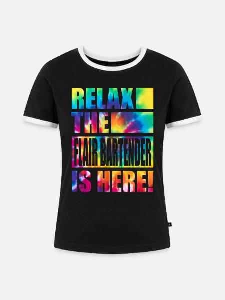 Flair Bartender Lustiger Spruch - Frauen Kontrast-T-Shirt - Schwarz/Weiß