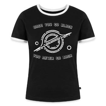 Astronomie - Frauen Kontrast-T-Shirt - Schwarz/Weiß - Vorne - Selfina (174cm)