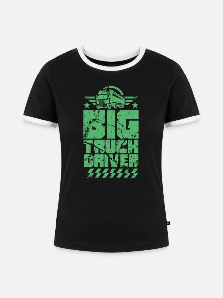 Lastwagen Lastwagen Lastwagen Lastwagen - Frauen Kontrast-T-Shirt - Schwarz/Weiß