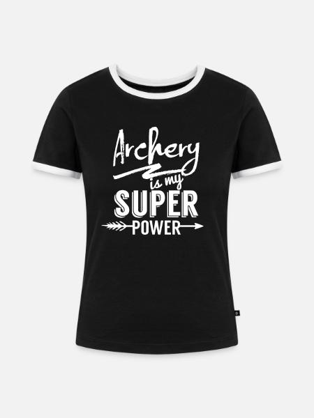 Bogenschütze - Frauen Kontrast-T-Shirt - Schwarz/Weiß