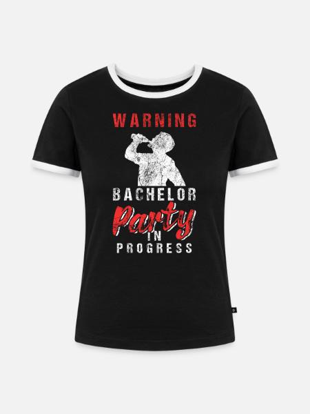 Junggesellenabschied JGA - Frauen Kontrast-T-Shirt - Schwarz/Weiß