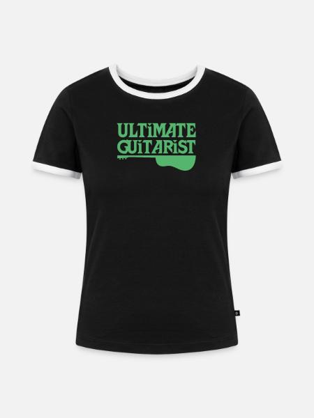 Gitarrist - Frauen Kontrast-T-Shirt - Schwarz/Weiß