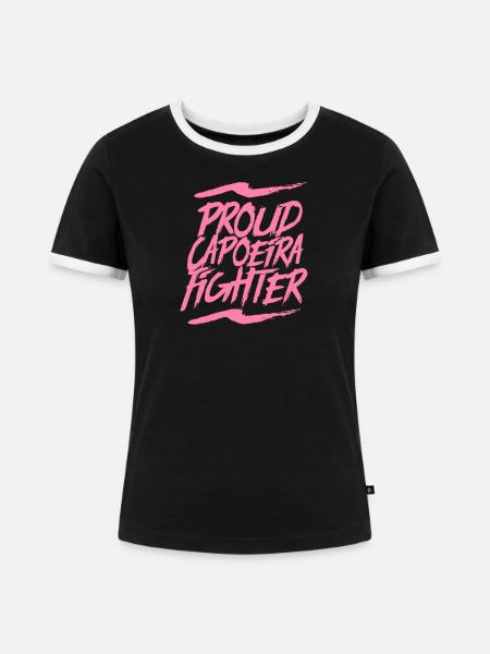 Capoeira - Frauen Kontrast-T-Shirt - Schwarz/Weiß