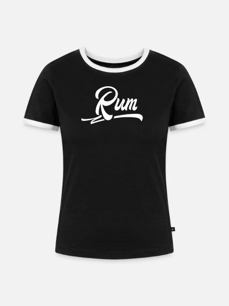 Rum Liebhaber - Frauen Kontrast-T-Shirt - Schwarz/Weiß