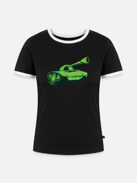 Schütze - Frauen Kontrast-T-Shirt - Schwarz/Weiß