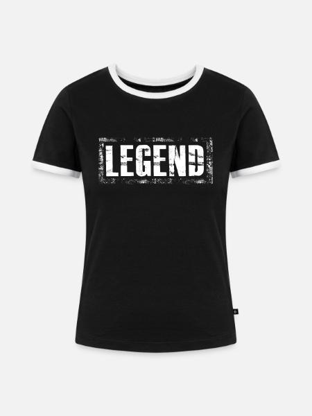 Legend - Frauen Kontrast-T-Shirt - Schwarz/Weiß