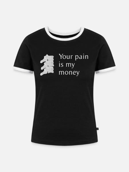 Chiropraktiker Osteopath - Frauen Kontrast-T-Shirt - Schwarz/Weiß