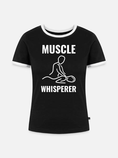 Muscle Whisperer - Frauen Kontrast-T-Shirt - Schwarz/Weiß