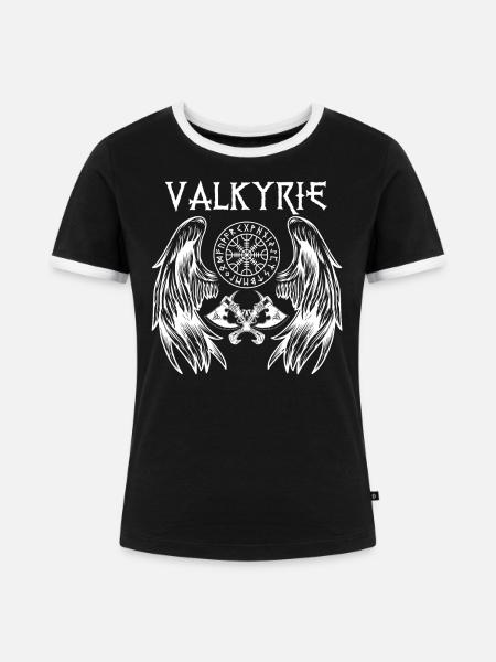 Valkyrie Walküre - Frauen Kontrast-T-Shirt - Schwarz/Weiß