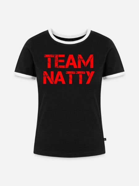 Team Natty 2 - Frauen Kontrast-T-Shirt - Schwarz/Weiß